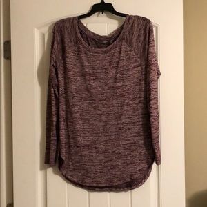 Athleta maroon marled long sleeve shirt